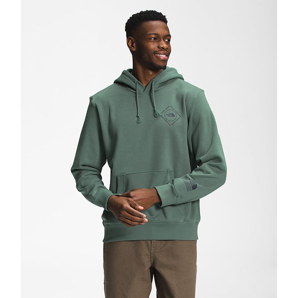 The North Face Hoodie Mens Australia - The North Face Himalayan Bottle Source Pullover Green (CZO-14